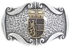 Gürtelschnalle Wappen Salzburg 4,0 cm bicolor s/g