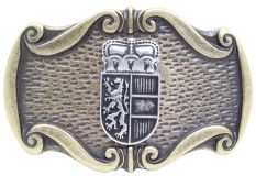 Gürtelschnalle Wappen Salzburg 4,0 cm bicolor g/s