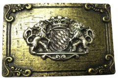 Gürtelschnalle Bayerisches Wappen 4,0 cm bicolor g/s