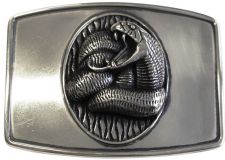Gürtelschnalle Schlange 4,0 cm Altsilber