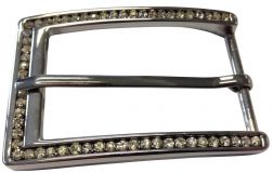Gürtelschnalle mit Strass 3,5cm Angebot Silber
