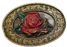 Gürtelschnalle Rose 3,0cm Angebot Altmessing