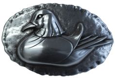 Gürtelschnalle The Duck 4,0 cm Silber