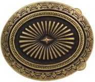 Gürtelschnalle Ornament 4,0 cm Altmessing