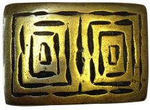 Gürtelschnalle Buckle 4,0 cm Altmessing