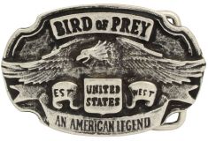 Gürtelschnalle Bird of Prey 4,0 cm Altsilber