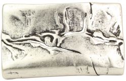 Gürtelschnalle Crack 4,0 cm Altsilber