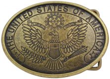 Gürtelschnalle United States of America 4,0 cm Altmessing