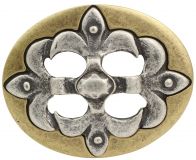G�rtelschnalle Lilie bicolor 4,0 cm bicolor g/s