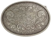 Gürtelschnalle Ornas 4,0 cm Altsilber