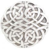 Gürtelschnalle Keltische Knoten 4,0 cm Altsilber