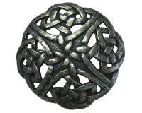Gürtelschnalle Keltische Knoten 4,0 cm Altsilber