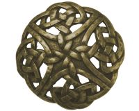 Gürtelschnalle Keltische Knoten 4,0 cm Altmessing