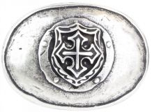 Gürtelschnalle Escutcheon 4,0 cm Silber