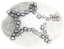 G�rtelschnalle Hidden Star 4,0 cm Altsilber