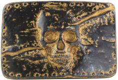 Gürtelschnalle Split Skull 4,0 cm Gold
