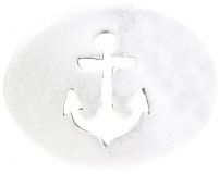 Gürtelschnalle Anker 4,0 cm Altsilber