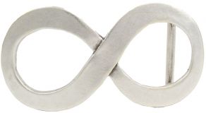 Gürtelschnalle Infinity 4,0 cm Altsilber