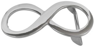 Gürtelschnalle Infinity 4,0 cm Silber glänzend
