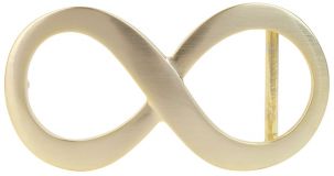 Gürtelschnalle Infinity 4,0 cm Gold satiniert