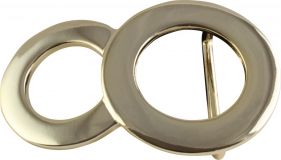 Gürtelschnalle Ringe 4,0 cm Gold Glänzend
