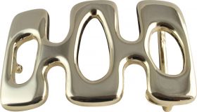 Gürtelschnalle Zeros 4,0 cm Gold Glänzend
