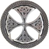 Gürtelschnalle Keltischer Knoten 4,0 cm Altsilber