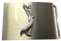 Gürtelschnalle Golfer 4,0 cm Silber