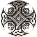 Gürtelschnalle Keltischer Knoten 4,0 cm Altsilber