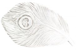 Gürtelschnalle Blatt 4,0 cm Altsilber