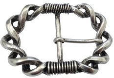 Gürtelschnalle 4,0 cm Altsilber