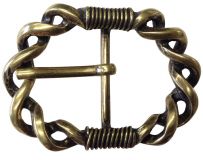 Gürtelschnalle 4,0 cm Altmessing