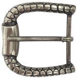 Gürtelschnalle Reptile 4,0 cm Silber