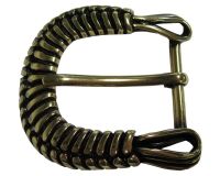Gürtelschnalle Stripes 4,0 cm Gold