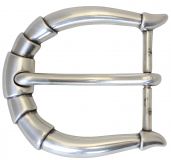 Gürtelschnalle Designer 4,0 cm Silber