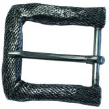 Gürtelschnalle Clasic 4,0 cm Silber