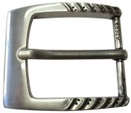 Gürtelschnalle Nailed 4,0 cm Silber