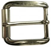 Gürtelschnalle mit Rolle 4,0 cm Silber