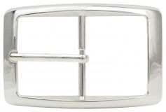 Gürtelschnalle Doppel 4,0 cm Silber glänzend