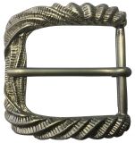 Gürtelschnalle Lines 4,0 cm Grau Metallik