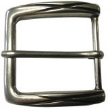 Gürtelschnalle Check 4,0 cm Silber