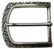 Gürtelschnalle Braid 4,0 cm Silber