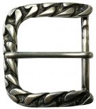 Gürtelschnalle Tracery 4,0 cm Altsilber