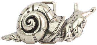 Gürtelschnalle Schnecke 4,0 cm Silber