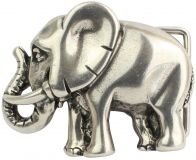 Gürtelschnalle Elefant 4,0 cm Silber