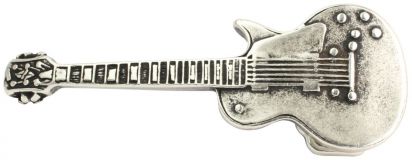 G�rtelschnalle Guitar 4,0 cm Silber