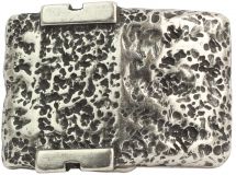 Gürtelschnalle Plate Pushing 4,0 cm Silber