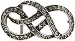 Gürtelschnalle Cristal Waves 4,0 cm Silber