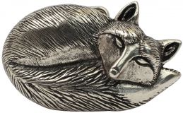 Gürtelschnalle Fox 4,0 cm Altsilber