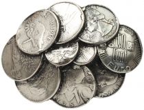 Gürtelschnalle Coins 4,0 cm Altsilber